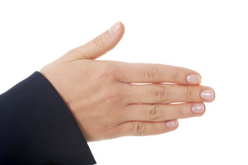 Businesswoman shaking hand