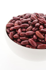 Red beans kidney isolated on white background