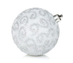 Silver christmas bauble