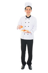 happy asian chinese male chef