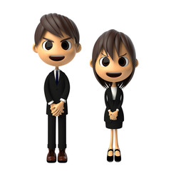 熱意のある男女のビジネスシーン