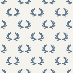 Seamless Pattern. Deer Horn