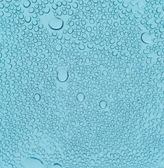 Drops of rain on azure abstract