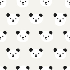 Seamless Pattern. Cute Panda