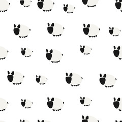 Fototapeta na wymiar Seamless Pattern. Cute Sheep