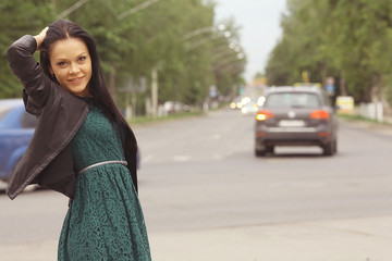 Fototapeta premium portrait of a beautiful brunette