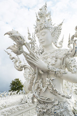 Famous white temple Wat Rong Khun