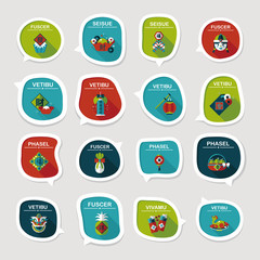 Chinese New Year bubble speech flat banner design flat backgroun