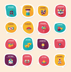 Chinese New Year bubble speech flat banner design flat backgroun