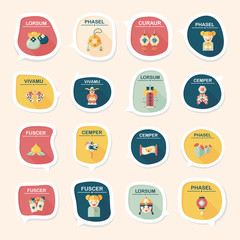 Chinese New Year bubble speech flat banner design flat backgroun