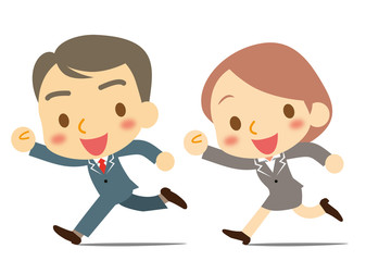 ビジネスマン　走る