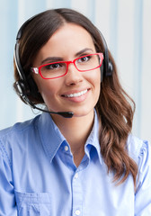 Support phone operator in headset