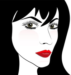 Beauty woman portrait vector design