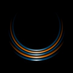 Glow curve logo on black background