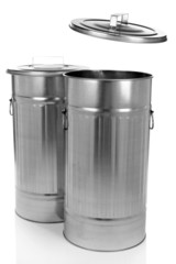 Recycling bins isolated on white