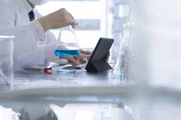 Researcher during the experiment
