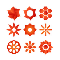 Set of Style Vector Flowers