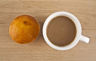 Cup of coffee and muffins