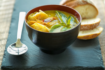 Soupe de potiron aux épices Thai