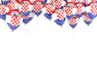 Balloon frame with flag of croatia