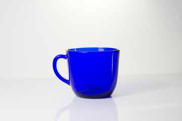 Blue high decorative wine bottle