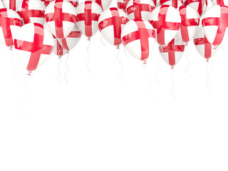 Obraz premium Balloon frame with flag of england