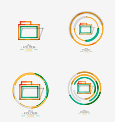 Folder logo, stamp. Accounting binder