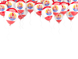 Balloon frame with flag of french polynesia