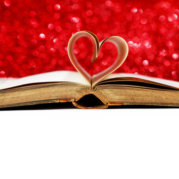Heart shaped book pages