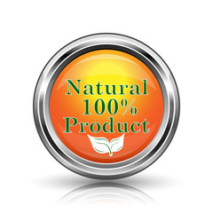100 percent natural product icon