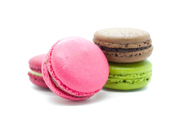 French colorful macarons.