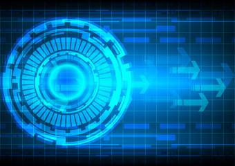 abstract background blue circle arrow technology