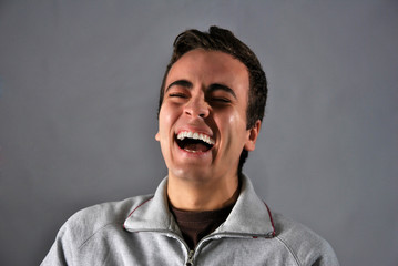 young man with happy expression