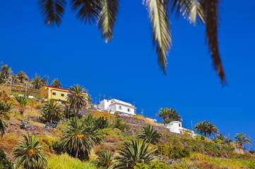 Fototapeta na wymiar Hermigua valley in La Gomera island - Canary
