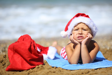 Obraz premium toddler Santa Claus