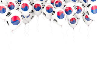 Balloon frame with flag of south korea