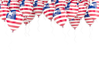 Balloon frame with flag of liberia