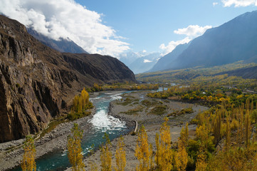 Gupis lake in Ghizer Valley,Northern Pakistan