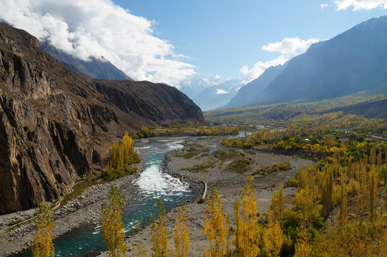 Gupis lake in Ghizer Valley,Northern Pakistan