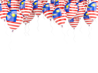Balloon frame with flag of malaysia