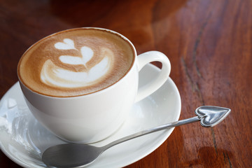 Cup of latte coffee