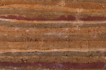 Background texture of stone layer wall.