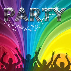 Party poster rainbow