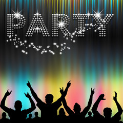 Party poster rainbow stripes