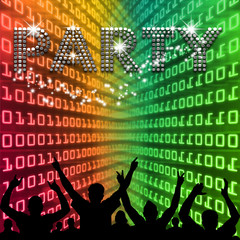 Party poster binary wall