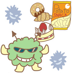 LDLコレステロールと高カロリー菓子