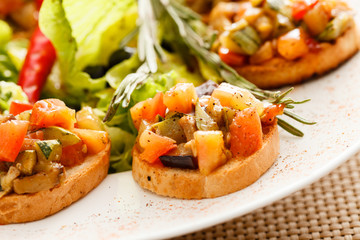bruschetta with vegetables