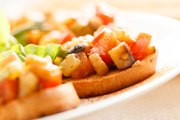 bruschetta with vegetables