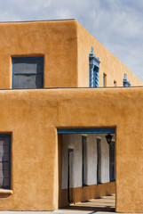 Adobe-Architektur in Santa Fe, New Mexico