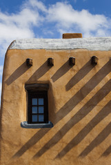 Adobe-Architektur in Santa Fe, New Mexico